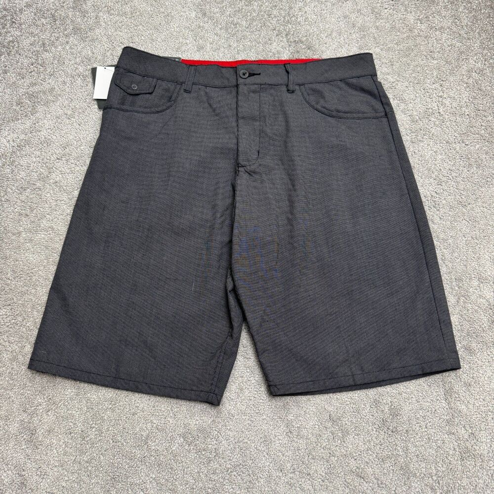 Subculture Micro Textured Casual Walk Shorts Mens 36 Black Cotton Viscose NWT